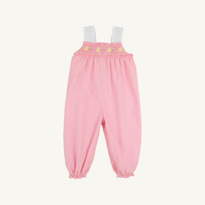 Beaufort Bonnet Ritzy Romper - Sandpearl Pink & Duck Smocking