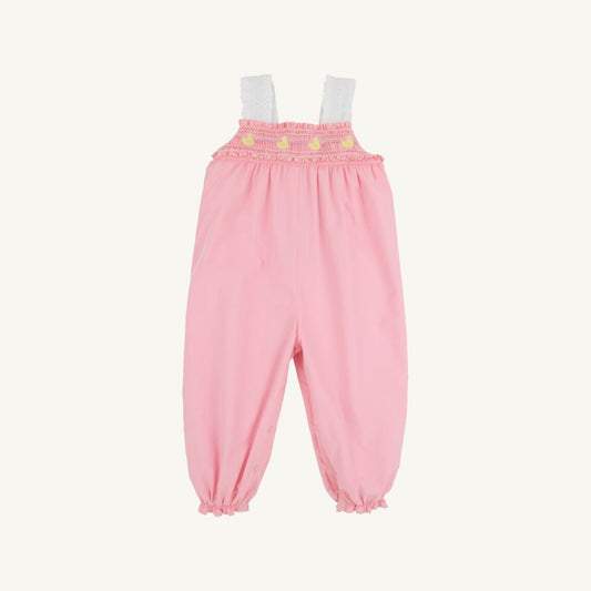 Beaufort Bonnet Ritzy Romper - Sandpearl Pink & Duck Smocking
