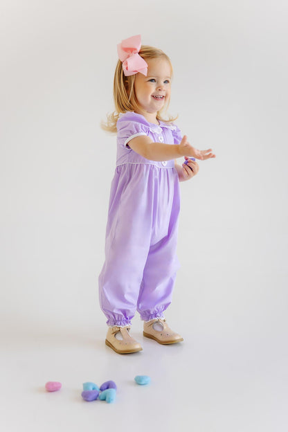 Beaufort Bonnet Olivia Ruth Romper - Lauderdale Lavender