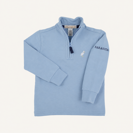 Beaufort Bonnet Hayword Half-Zip - Barrington Blue with Nantucket Navy Sarasota