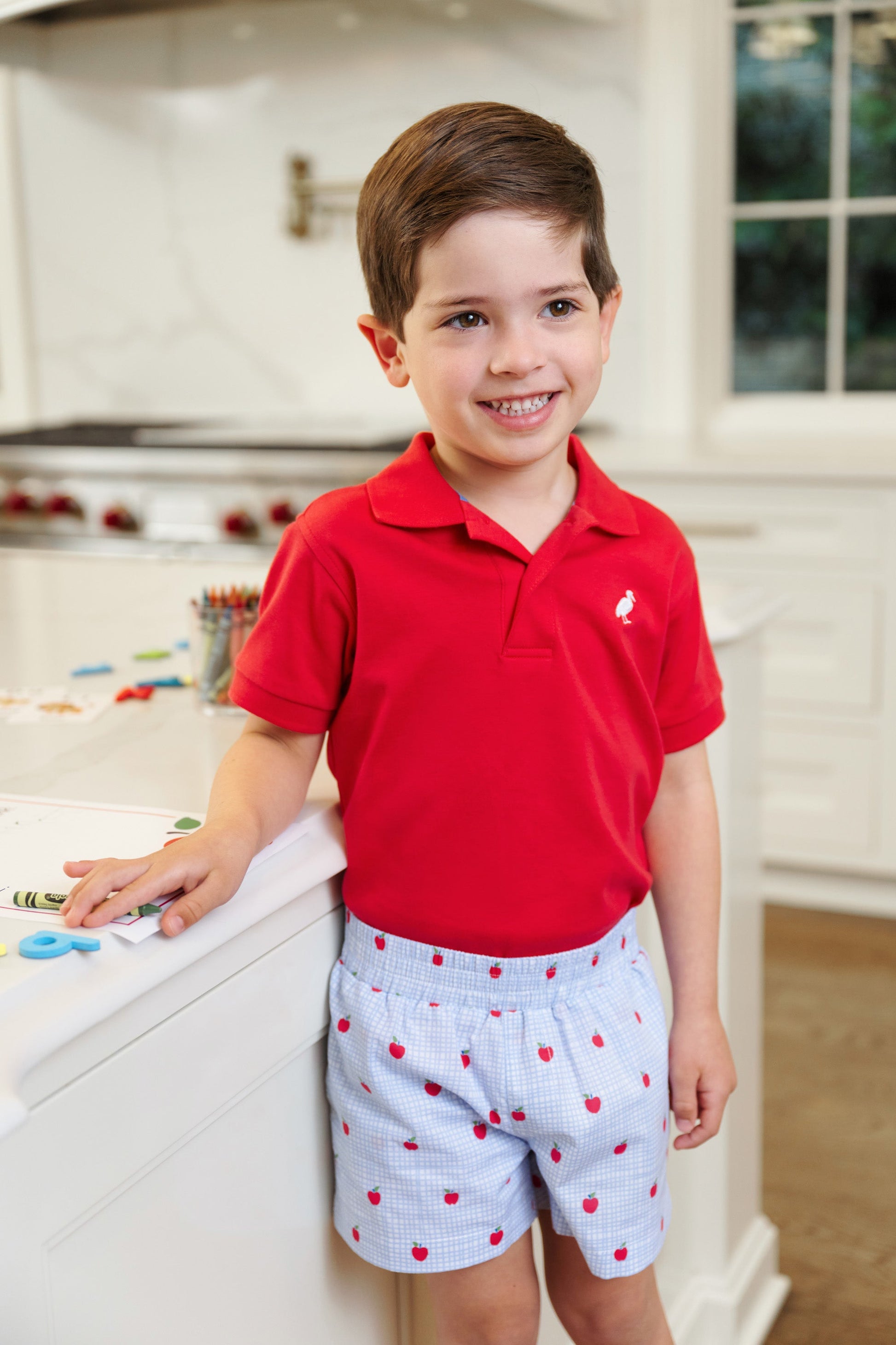 Beaufort Bonnet Sheffield Shorts - Apple of My Eye & Wood Boat Blue Stork