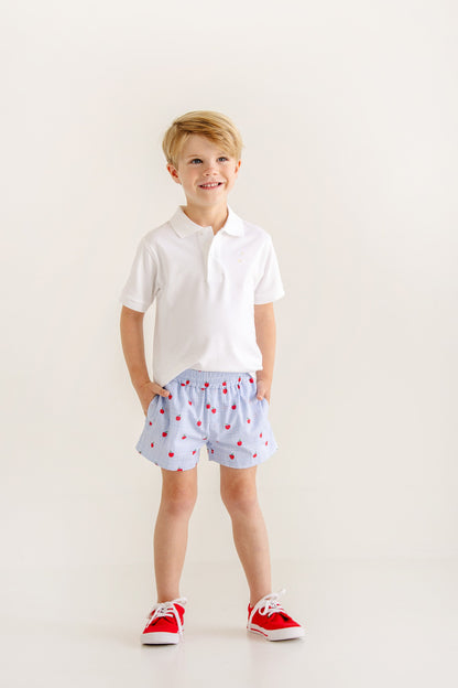 Beaufort Bonnet Sheffield Shorts - Apple of My Eye & Wood Boat Blue Stork
