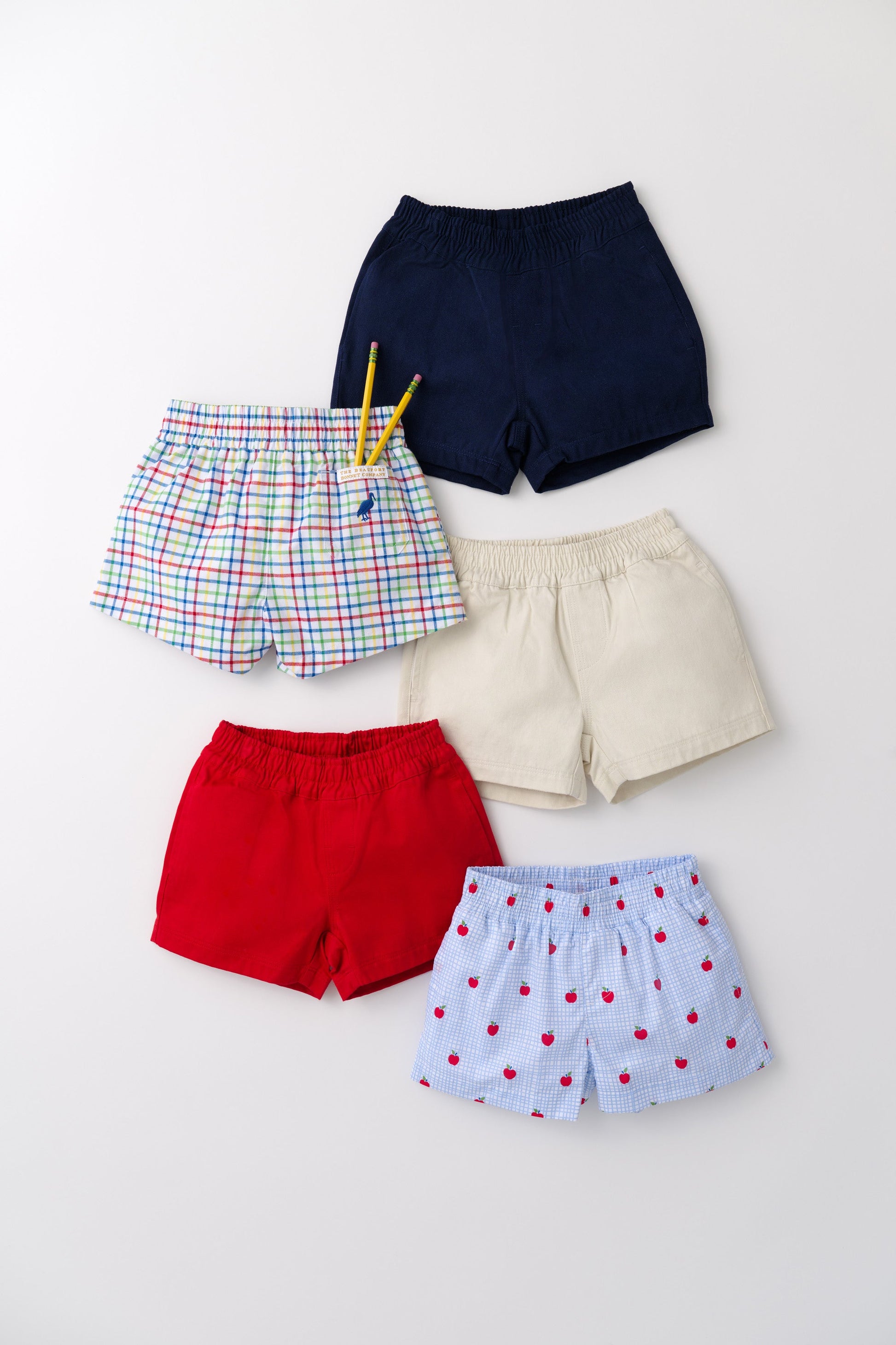 Beaufort Bonnet Sheffield Shorts - Apple of My Eye & Wood Boat Blue Stork