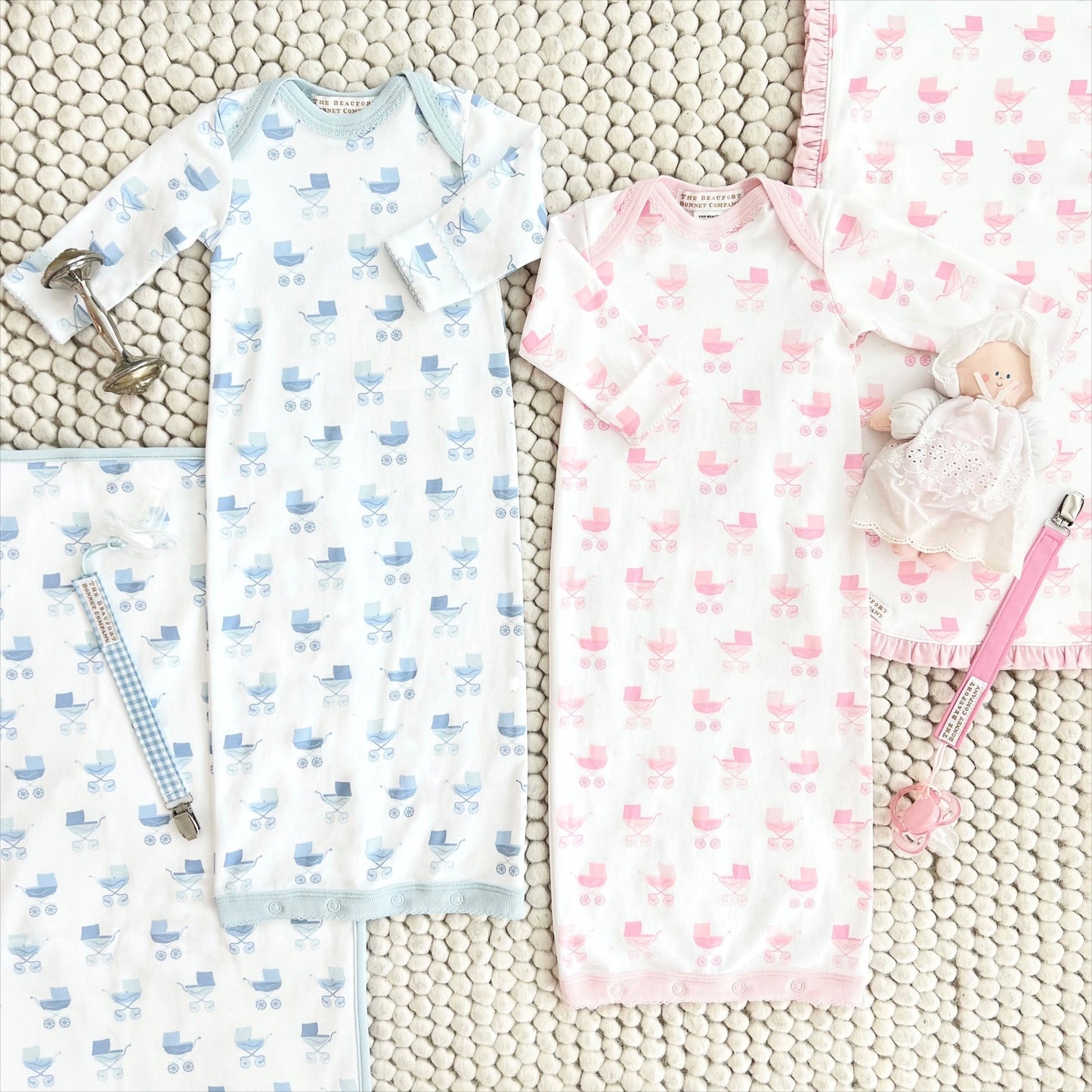 Beaufort Bonnet Parker Paci Clip - Hamptons Hot Pink with Palm Beach Pink