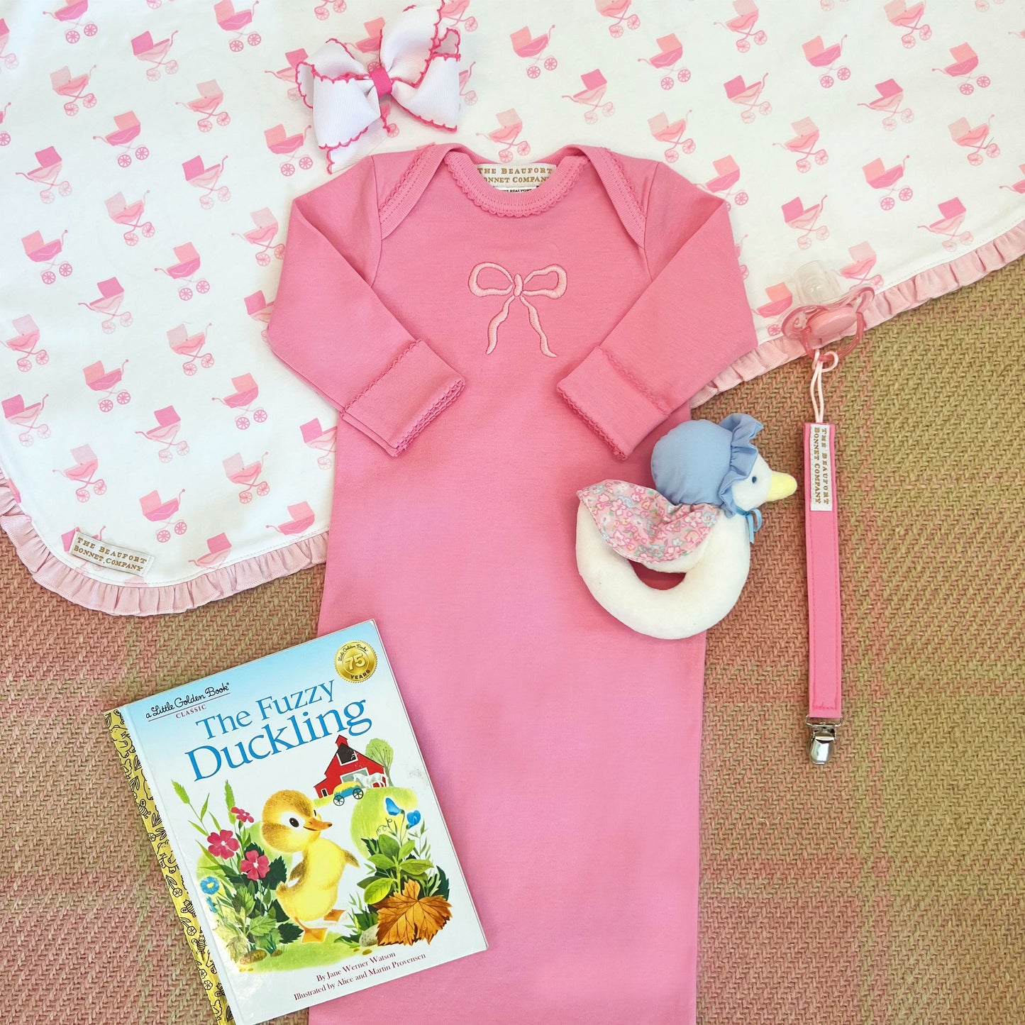 Beaufort Bonnet Parker Paci Clip - Hamptons Hot Pink with Palm Beach Pink