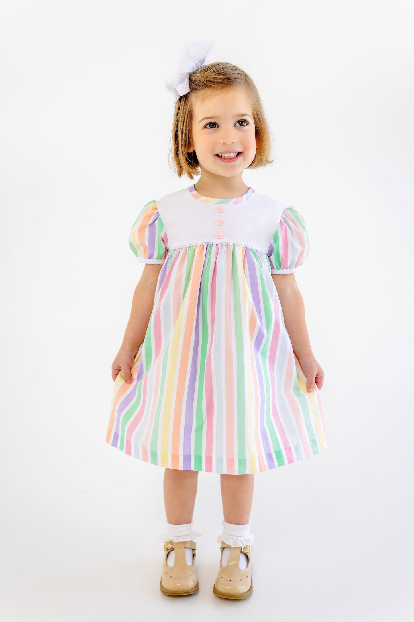 Beaufort Bonnet Short Sleeve Brigantine Dress - Southampton Stripe