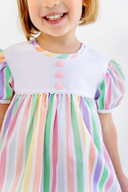 Beaufort Bonnet Short Sleeve Brigantine Dress - Southampton Stripe