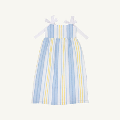 Beaufort Bonnet Macie Midi Dress - Sobro Seersucker & Worth Avenue White