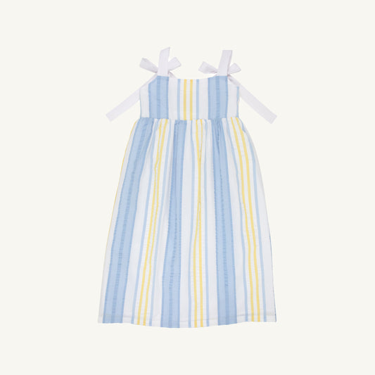Beaufort Bonnet Macie Midi Dress - Sobro Seersucker & Worth Avenue White