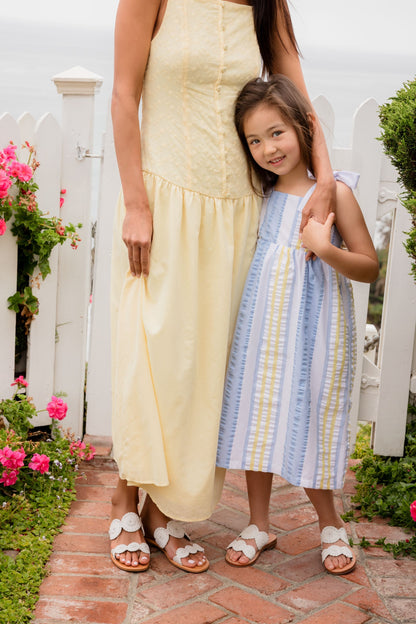 Beaufort Bonnet Macie Midi Dress - Sobro Seersucker & Worth Avenue White