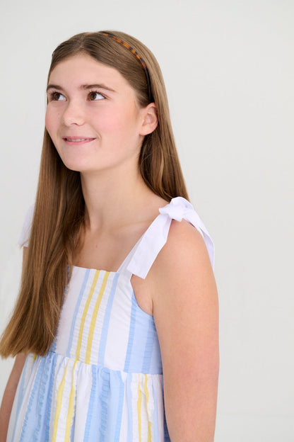 Beaufort Bonnet Macie Midi Dress - Sobro Seersucker & Worth Avenue White