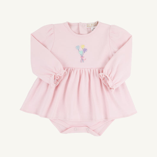 Beaufort Bonnet Long Sleeve Daisy's Diaper Cover Dress - Palm Beach Pink