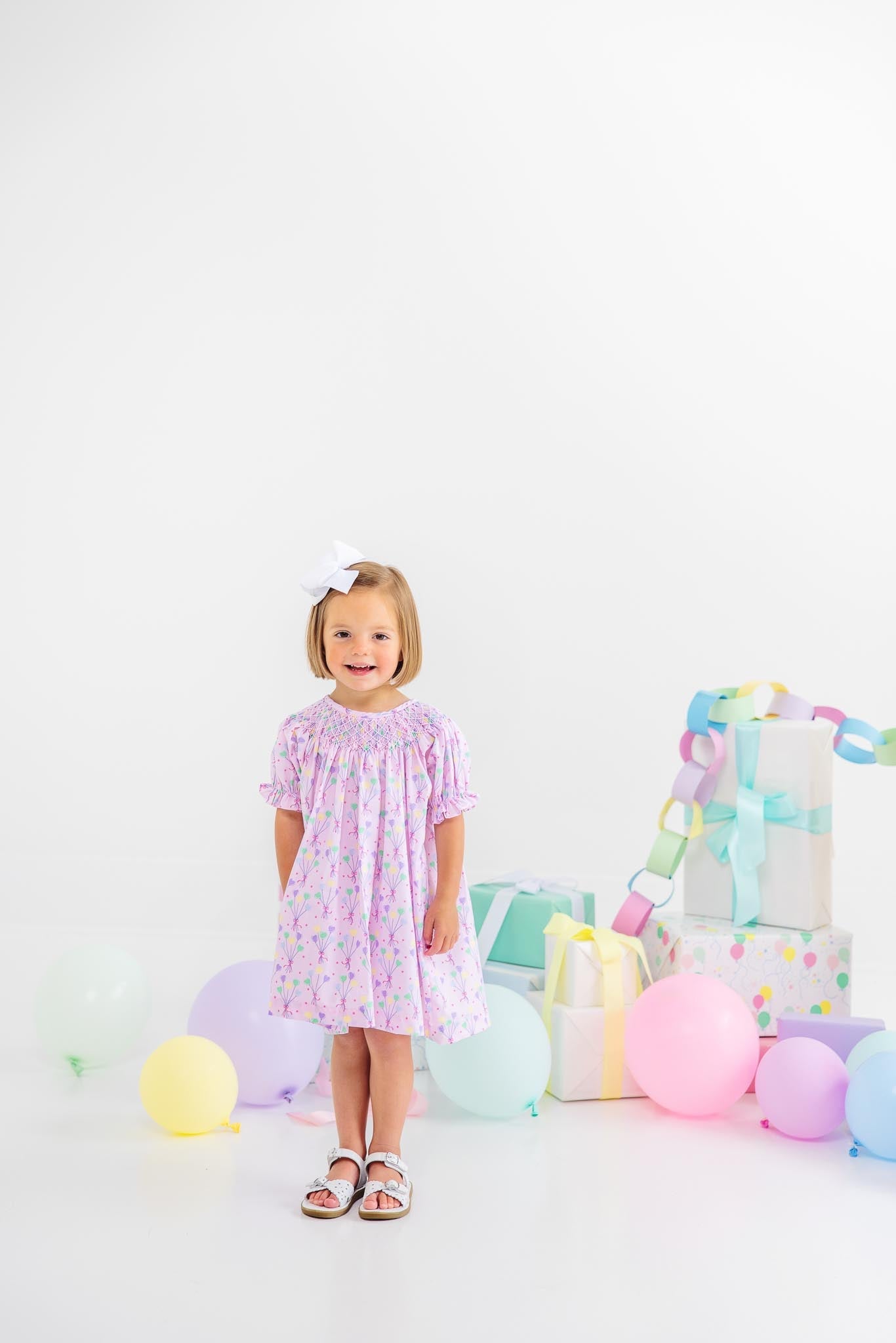 Beaufort Bonnet Short Sleeve Sandy Smocked Dress - A Little Pop