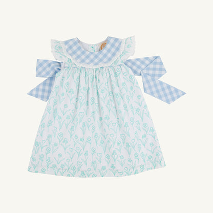 Beaufort Bonnet Franny Frock - Franklin Flowers & Barrington Blue Check