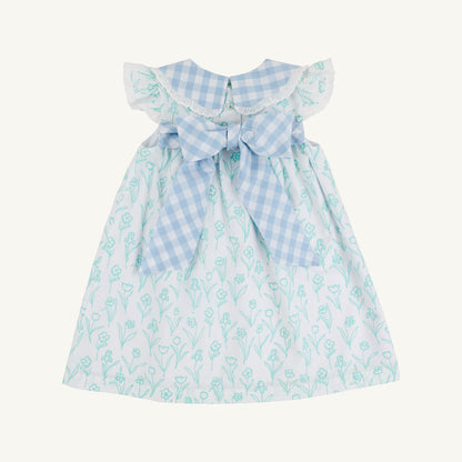 Beaufort Bonnet Franny Frock - Franklin Flowers & Barrington Blue Check