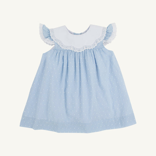 Beaufort Bonnet Franny Frock - Sarasota Sky Dallas Dot & Worth Avenue White