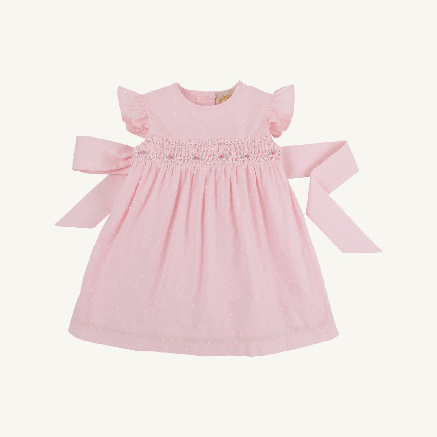 Beaufort Bonnet Addie Angel Sleeve Dress - Palm Beach Pink Dallas Dot