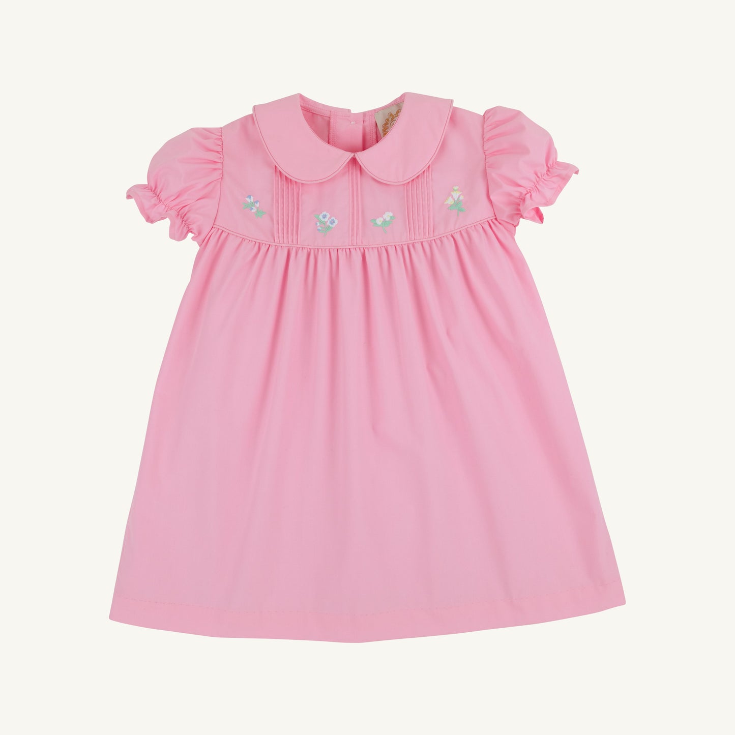 Beaufort Bonnet Holly Day Dress - Pier Party Pink & Flower Embroidery