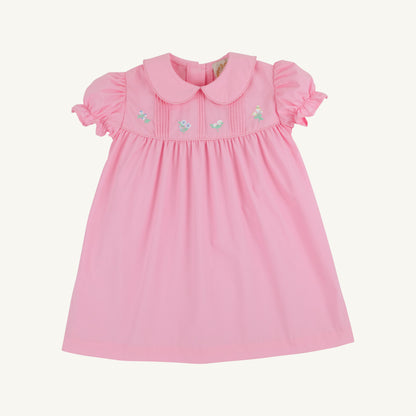 Beaufort Bonnet Holly Day Dress - Pier Party Pink & Flower Embroidery