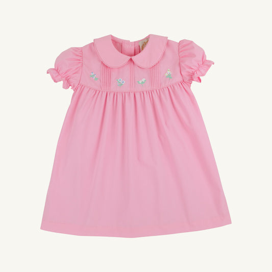 Beaufort Bonnet Holly Day Dress - Pier Party Pink & Flower Embroidery