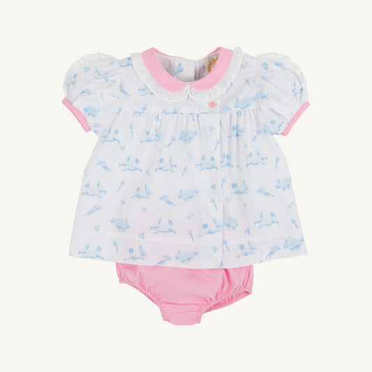 Beaufort Bonnet Mary Baker Bloomer Set - Lindon Hill Hops & Pier Party Pink