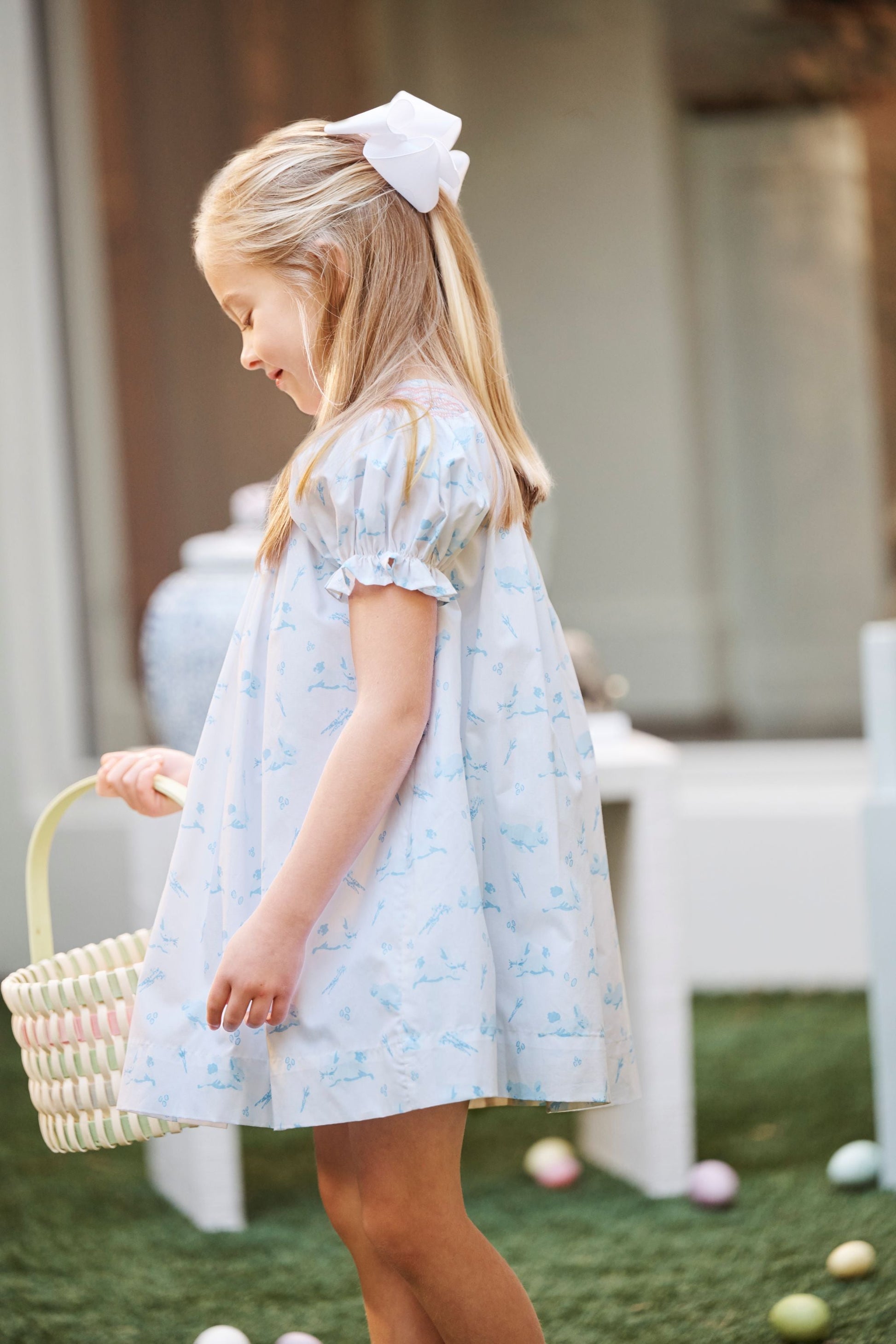Beaufort Bonnet Short Sleeve Sandy Smocked Dress - Lindon Hill Hops