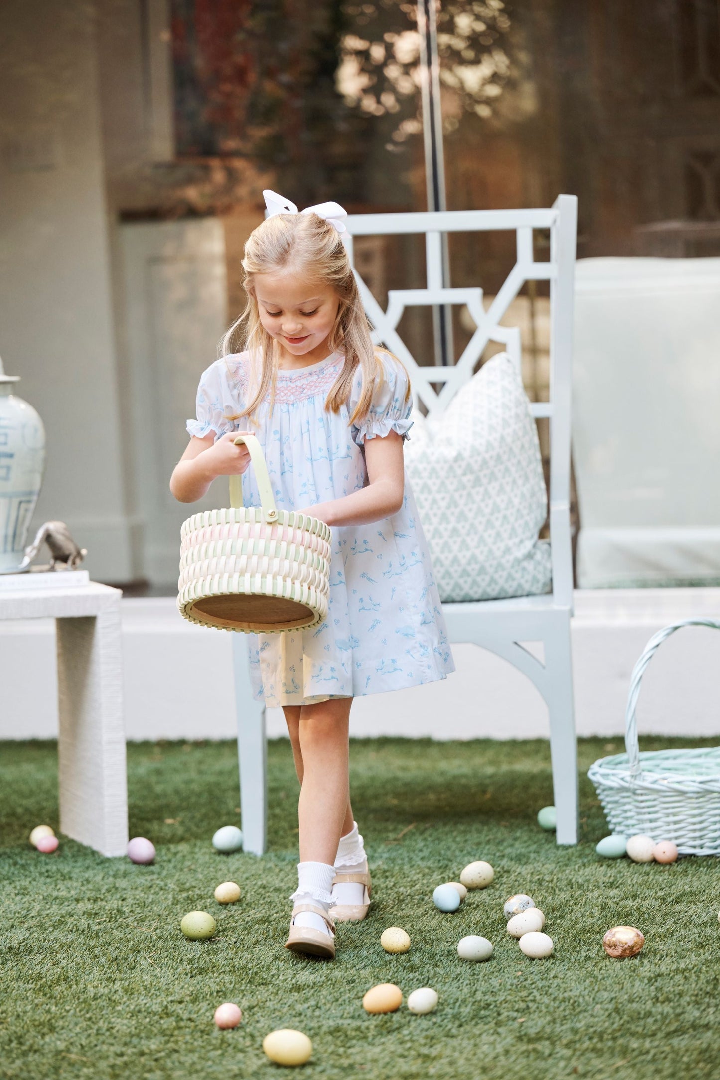 Beaufort Bonnet Short Sleeve Sandy Smocked Dress - Lindon Hill Hops