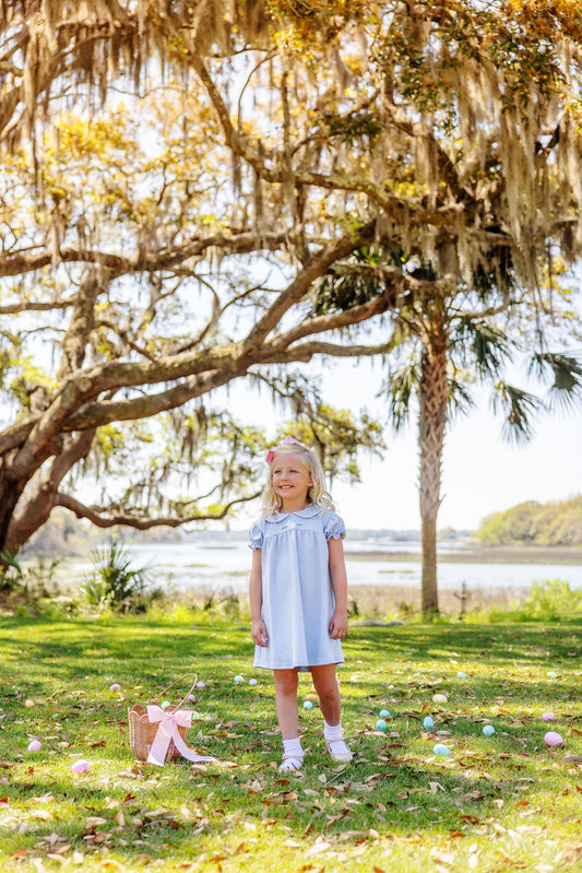 Beaufort Bonnet Holly Day Dress - Beale Street Blue & Bunny Applique