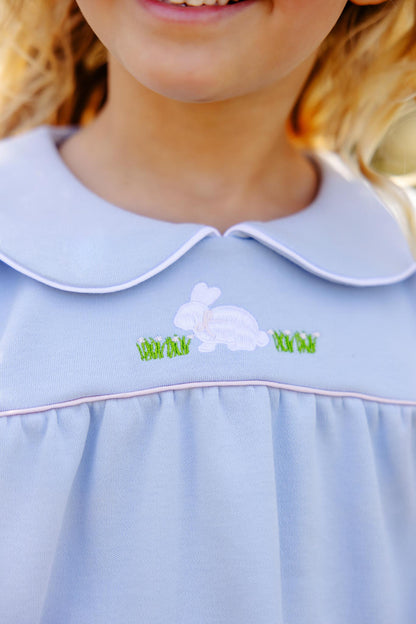 Beaufort Bonnet Holly Day Dress - Beale Street Blue & Bunny Applique