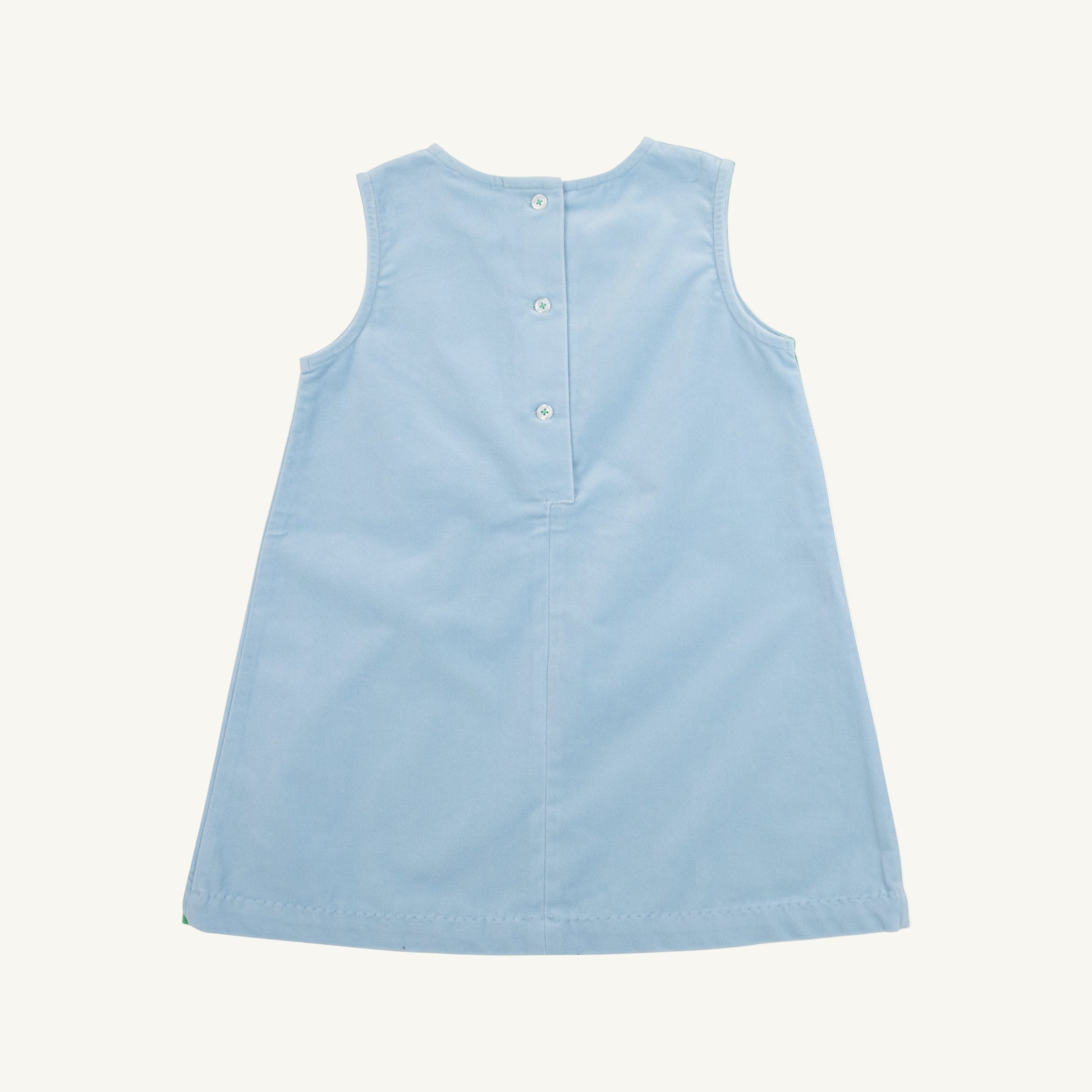 Beaufort Bonnet Blake Button Dress (Velveteen) - Barrington Blue