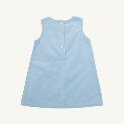 Beaufort Bonnet Blake Button Dress (Velveteen) - Barrington Blue