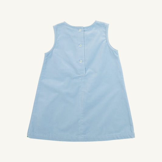 Beaufort Bonnet Blake Button Dress (Velveteen) - Barrington Blue